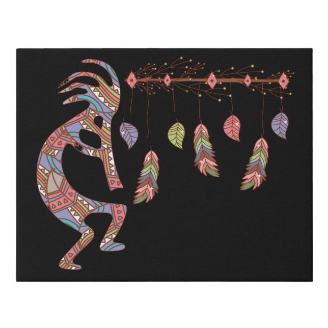 Dream Catcher Alien or Life Form Kokopelli Canvas (Front)
