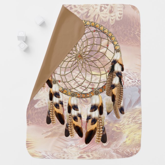 Dream Catcher Baby Shower Gift Baby Blanket (In Situ)