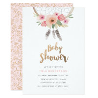 Dream Catcher Baby Shower Invitation