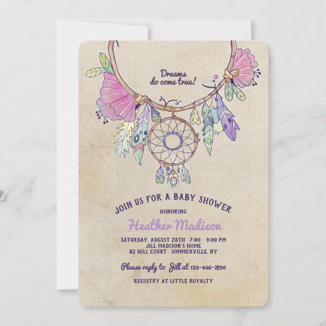 Dream Catcher Baby Shower Invitation Zazzle