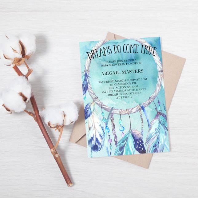 Dream Catcher Baby Shower Invitation Tribal Boho (Creator Uploaded)