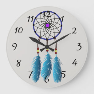 Dream catcher Background Large Clock