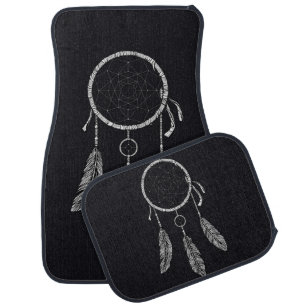 Dream Catcher Black Car Floor Mat