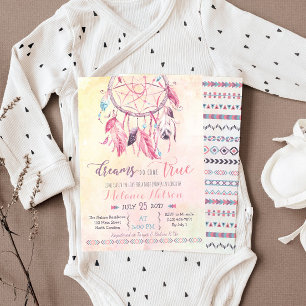 Dream Catcher Boho Baby Shower Invitation