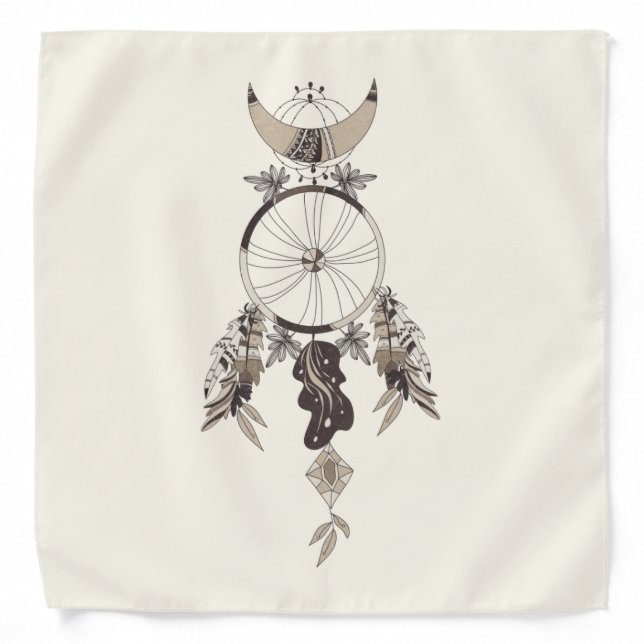 Dream Catcher Boho Decoration Bandana (Front)
