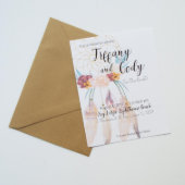 Dream Catcher Boho Feathered Wedding Invitation (Top)