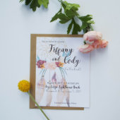 Dream Catcher Boho Feathered Wedding Invitation (Top)