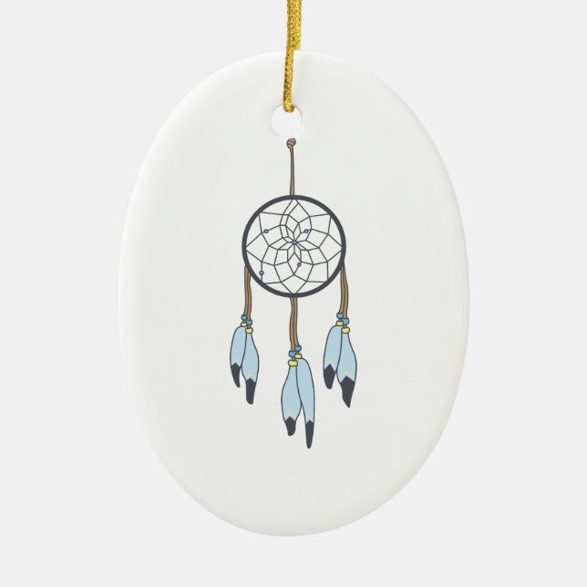Dream Catcher Ceramic Ornament (Front)