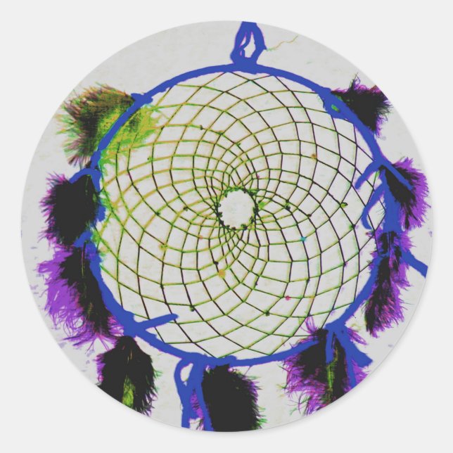 Dream catcher classic round sticker (Front)