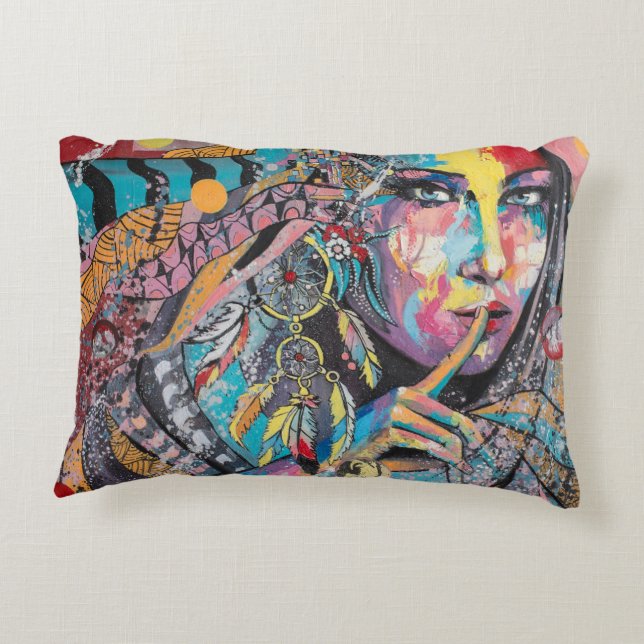 Dream Catcher Decorative Pillow (Back)