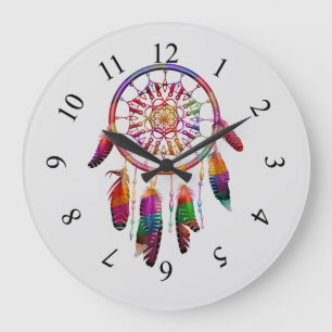 Dream Catcher Design Large Clock