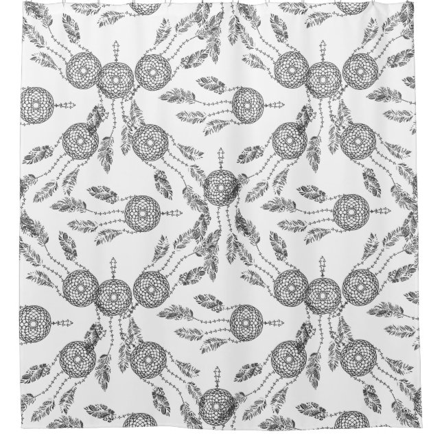 Dream Catcher Design Shower Curtain (Front)