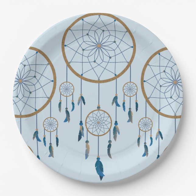 Dream Catcher Designs Paper Plates (Front)