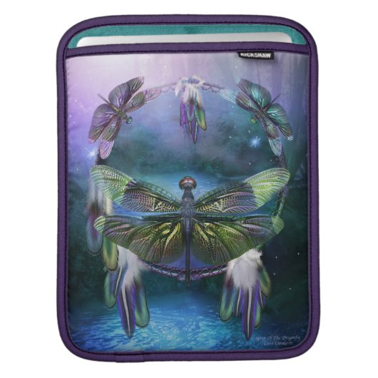 Dream Catcher - Dragonfly Spirit iPad Sleeve (Front Device)
