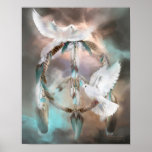 Dream Catcher - Dreams Of Peace Art Poster/Print Poster