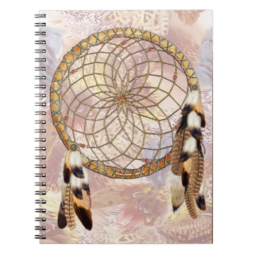 Dream_catcher feathers  red_beads notebook