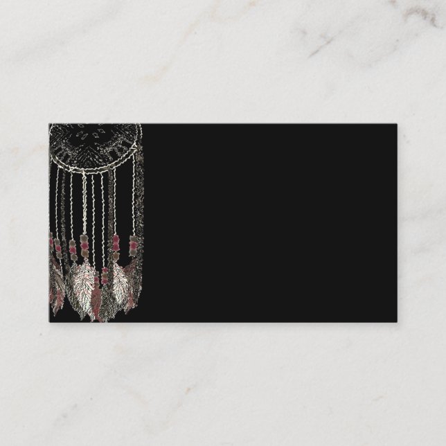 Dream Catcher Feathers Water Color Business Cards (Front)
