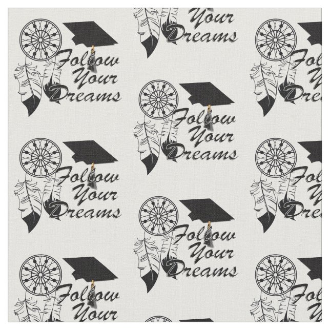 Dream Catcher: Follow Your Dreams Grad Fabric (Close Up)