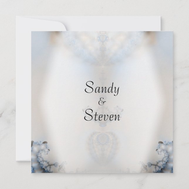 Dream Catcher Fractal Wedding Invitation (Back)