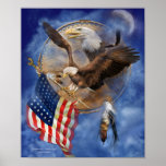 Dream Catcher - Freedom Eagle Art Poster/Print Poster