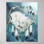 Dream Catcher - Heart Of A Wolf Art Poster/Print Poster