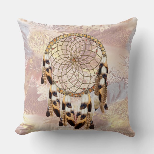 Dream Catcher Home Decor Throw Pillow (Front)