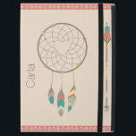 Dream Catcher iPad Pro Case<br><div class="desc">Southwest Indian inspired iPad Pro case done in beige, with graphics of a colorful arrow, dream catchers and a tribal pattern edging, on the top and bottom. Personalize the brown text, on the front of the case. Makes an excellent gift idea.</div>