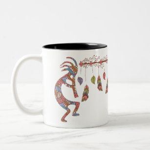 Dream Catcher Kokopelli  Two-Tone Coffee Mug
