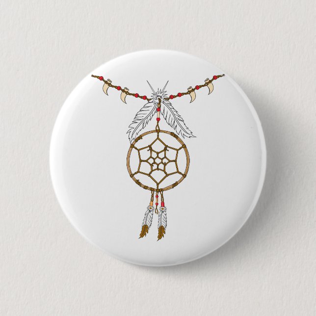 Dream Catcher Necklace Button (Front)
