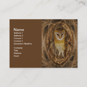 Dream catcher owl business card