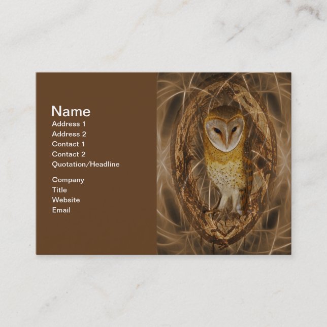 Dream catcher owl business card (Front)