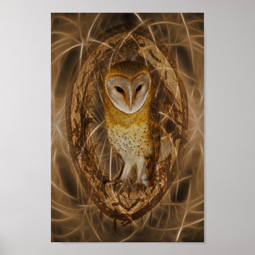 Dream catcher owl poster