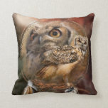 Dream Catcher - Owl Spirit Art Designer Pillow