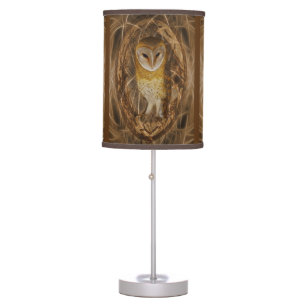 Dream catcher owl table lamp