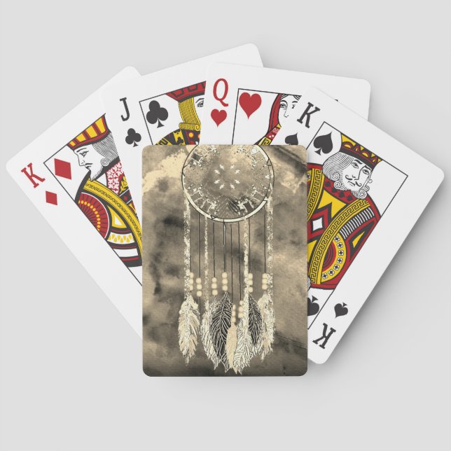 Dream catcher playing cards, tarot,cartomancy,art poker cards (Back)