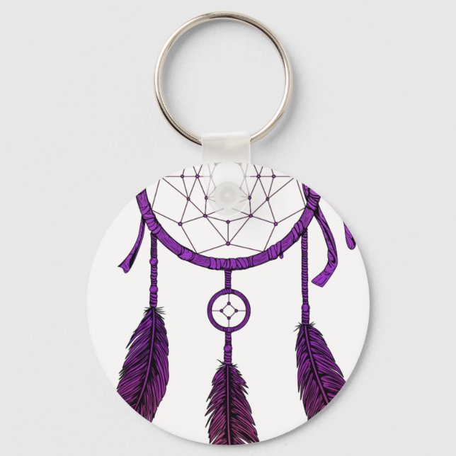 Dream Catcher Purple Keychain (Front)