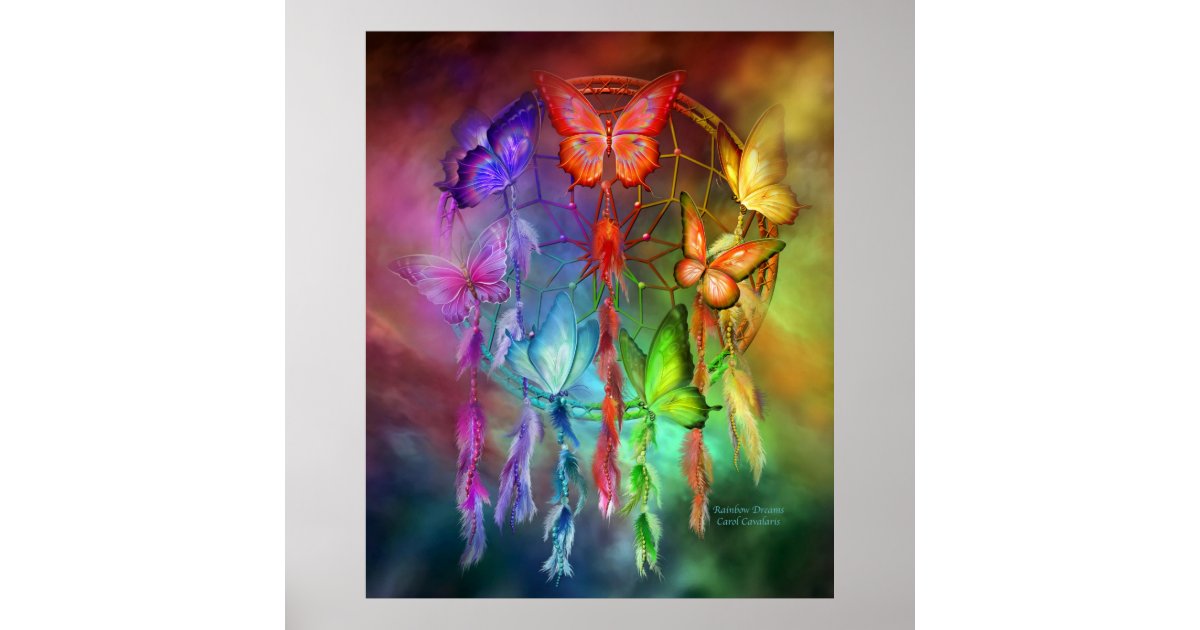 Dream Catcher - Rainbow Dreams Art Poster/Print Poster | Zazzle