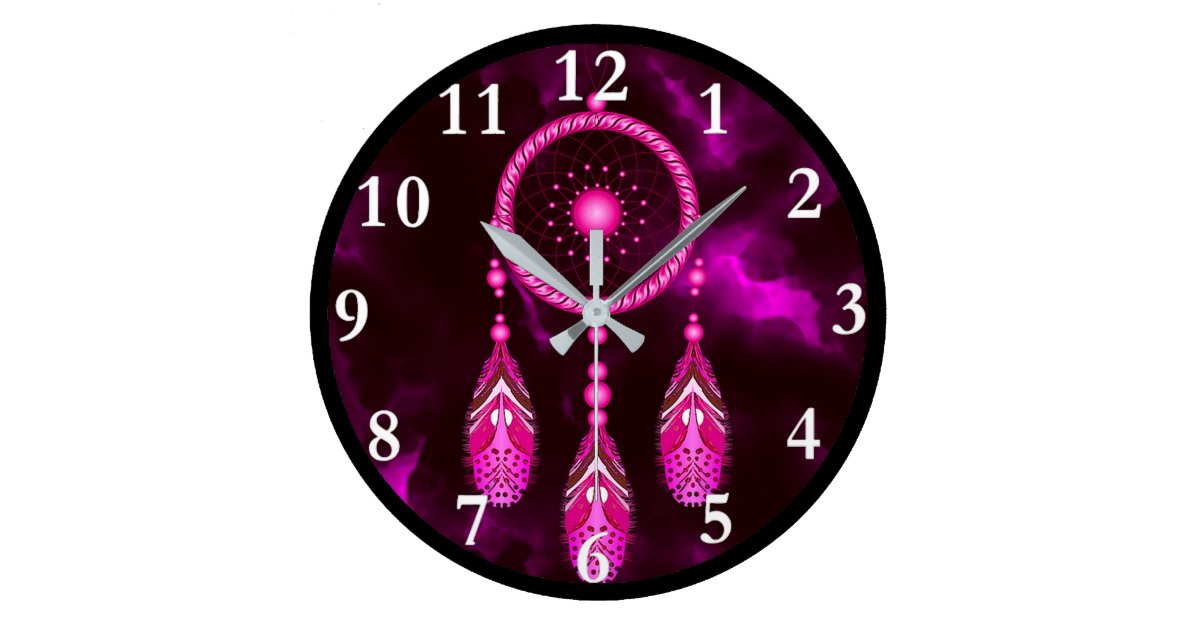 Dream Catcher Round Wall Clock | Zazzle.com