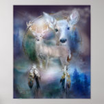 Dream Catcher Series-Spirit Of The White Deer Poster