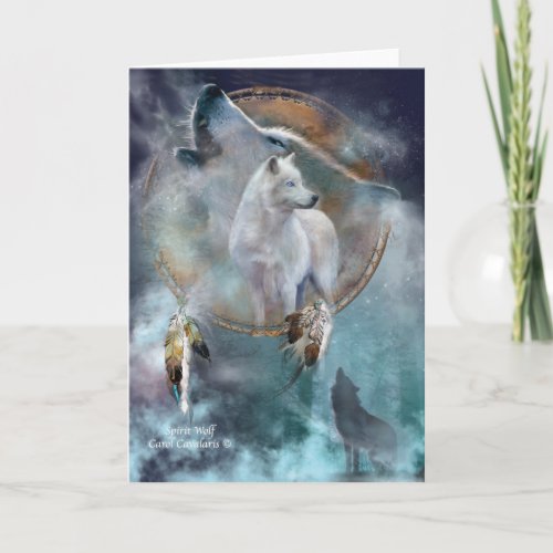 Dream Catcher Series _Spirit Wolf ArtCard Card