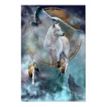 Dream Catcher Series-Spirit Wolf Poster/Print Poster