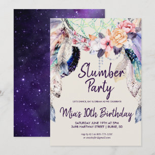 Dream-catcher Slumber Party Invitation