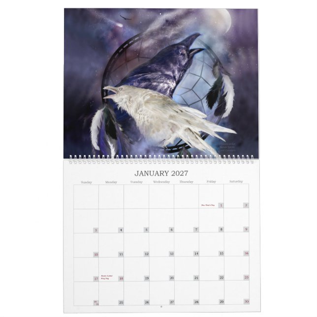 Dream Catcher Spirit Animals 2 Art Calendar 2015 (Jan 2027)