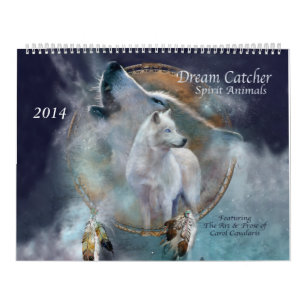 Dream Catcher Spirit Animals Art Calendar 2014