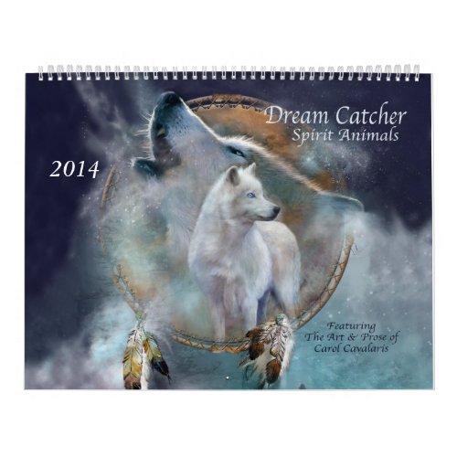 Dream Catcher Spirit Animals Art Calendar 2014