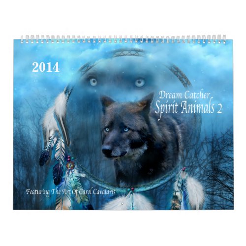 Dream Catcher Spirit Animals Art Calendar 2014