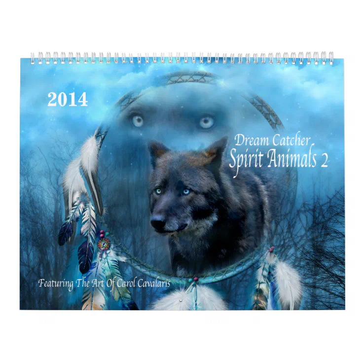 Dream Catcher Spirit Animals Art Calendar 2014 | Zazzle