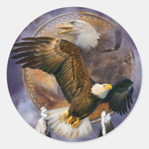 Dream Catcher _ Spirit Eagles Art Stickers