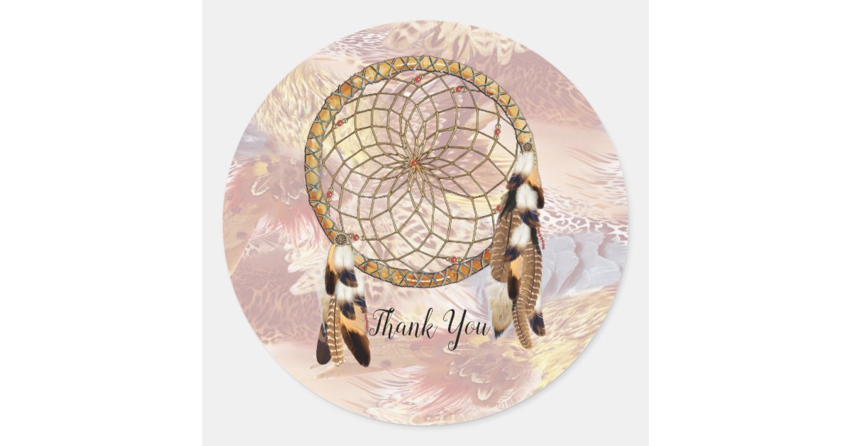 Dream Catcher Stationary Classic Round Sticker | Zazzle