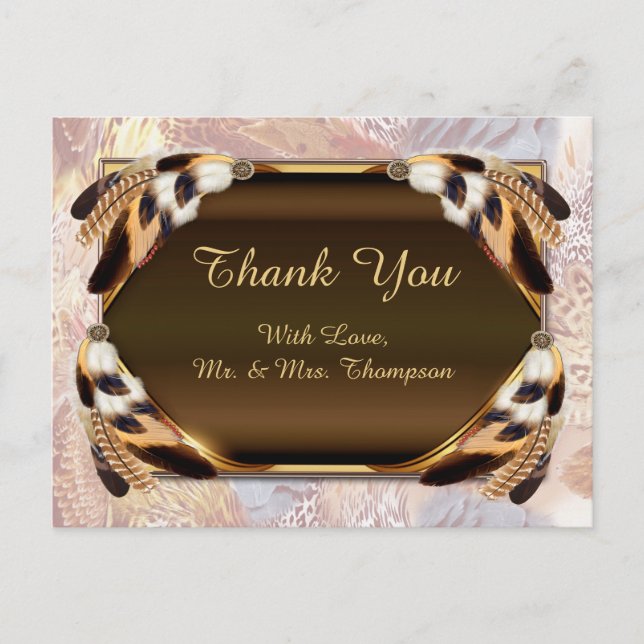 Dream Catcher Thank You Announcement Postcard (Front)